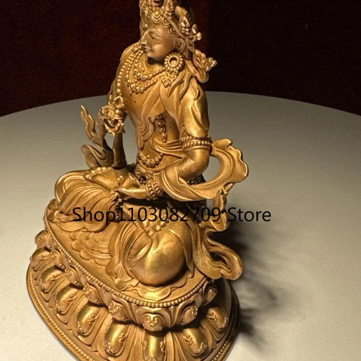 Чистая красная медь Ваджрасаттва 10 см статуя Будды орнамент домашнее поклонение