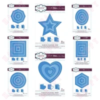 2022 heart star rectangle oval various shapes cut dies scrapbook diary paper craft embossing template knife mould card handmade