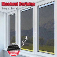 sunshade roller blinds suction cup blackout curtains for living room car bedroom kitchen office free perforated window curtain