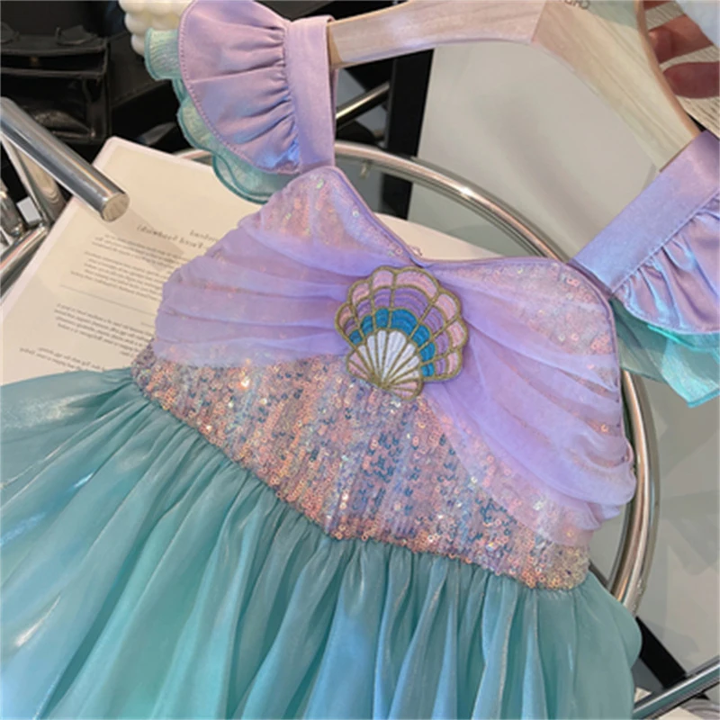 Детское платье Русалочки Ариэль летнее принцессы