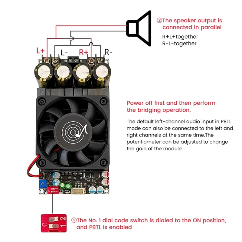 Плата цифрового усилителя мощности TPA3255 стерео усилитель 300Wx2 PBTL моно-звуковой 600