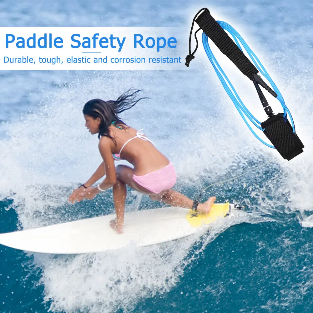 

6ft Surfboard Ankle Leash Surfing Elastic Stand Up Paddle Board Surfboard Longboard Webbing Surf Leg Rope