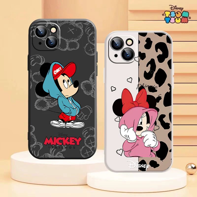 

Minnie Mickey Mouse For iPhone 13 12 11 Pro Max 12 13 Mini X XR XS Max 6 6s 7 8 Plus phone case silicone camera protection funda