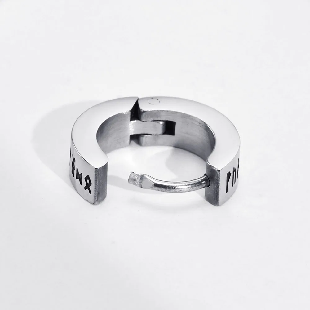 Серьги-кольца из нержавеющей стали для мужчин и женщин STEELBROS новинка 2024 черные