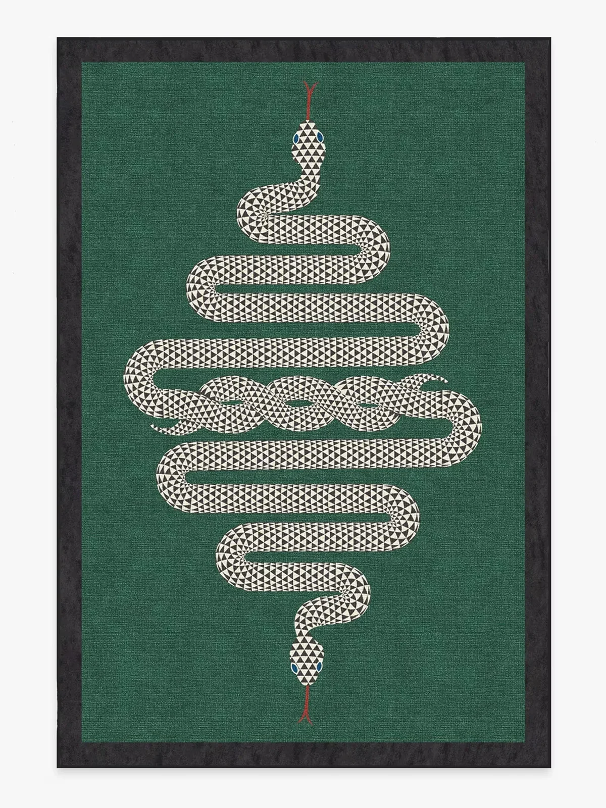 

Минималистичный ковер белый змеиный узор