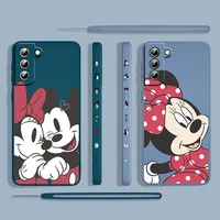 mickey mouse minnie love for samsung galaxy s22 s21 s20 s10 note 20 10 ultra plus pro fe lite liquid left rope phone case capa