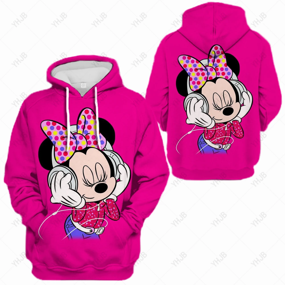 

Fall Anime Hoodie Casual Men's Kids Fashion Disney Mickey Mouse Mickey Minnie 3D Print Streetwear Boys Girls Kids Cool Hot Sale
