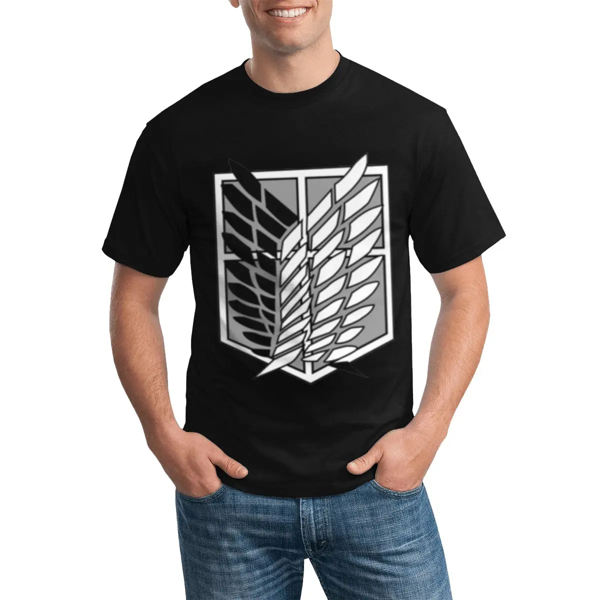 

Футболка мужская с логотипом «атака на Титанов»