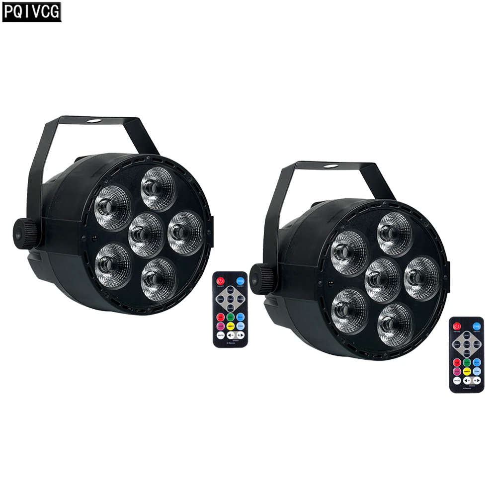 

2 pcs/lot 6x12w RGBW Full Color 4in1 mini Par Light Stage DJ Strobe Light With Remot