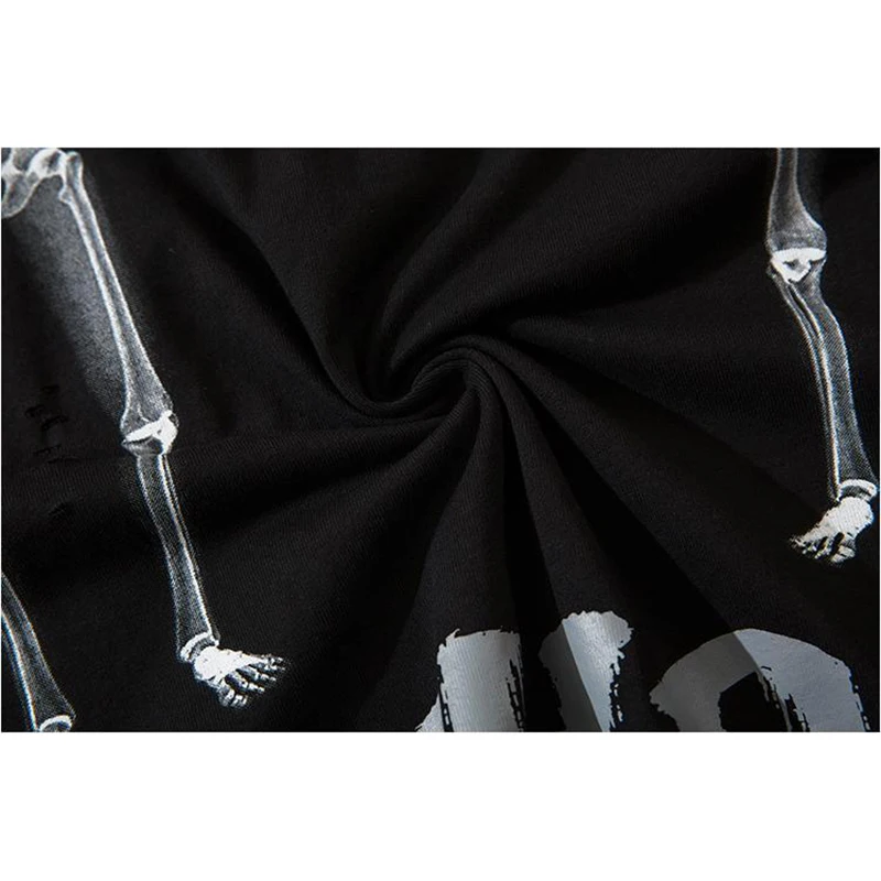 Женская футболка с коротким рукавом свободная принтом черепа в уличном стиле Y2K