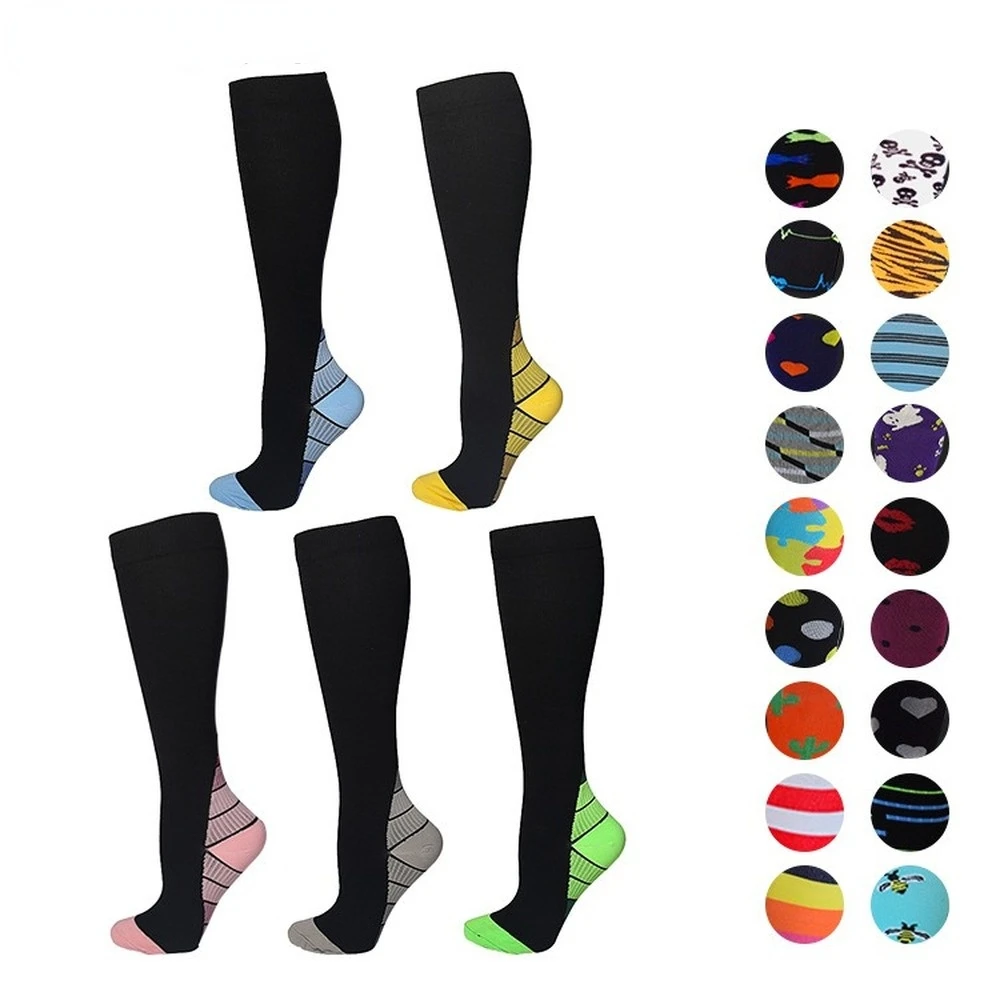 

2 Pcs Compression Socks Funny Animal Alien Socks Running Men Women Compression Socks for Medical Edema Diabetes Varicose Veins