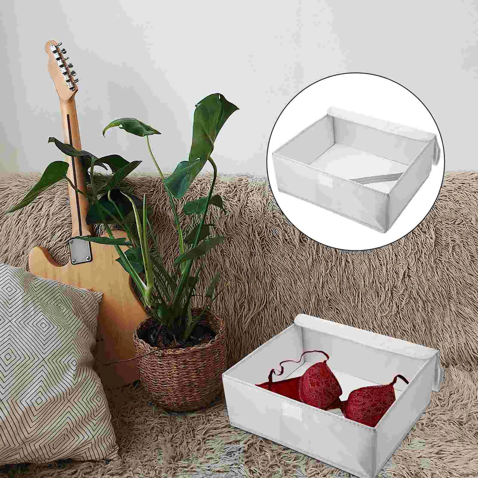 

Organizer Box Storage Drawer Container Clothes Bin Tie Closet Socks Divider Cloth Grid Compartment Multi Foldable Undergarments