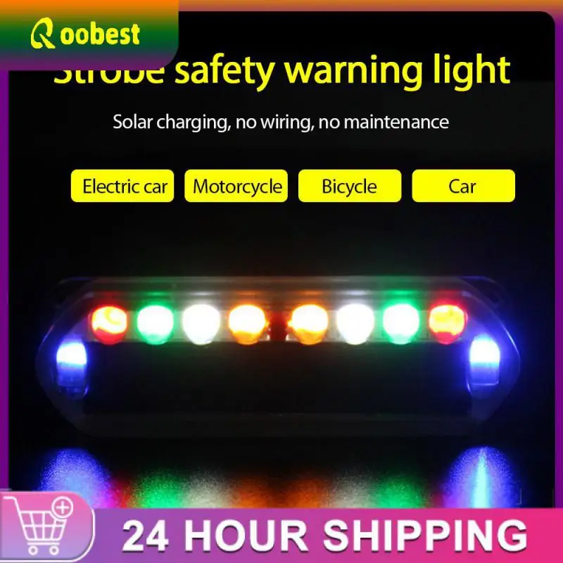 

Solar Led Tail Light Waterproof Safety Warning Light Shockproof High Brightness Bicycle Light Car Accessories Tail Light