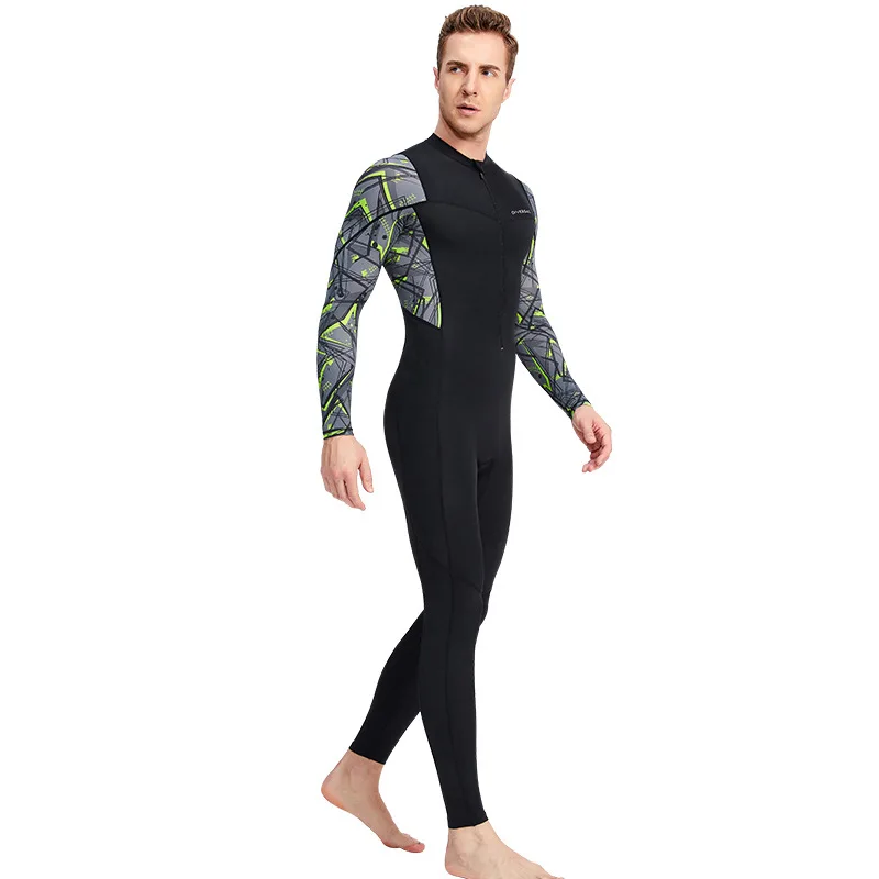 

2022 Newest Men UPF 50+ Lycra Diving Wetsuit Anti UV One Piece Rash Guard Long Sleeve Swimwear Surf Suit Men Sun Protect