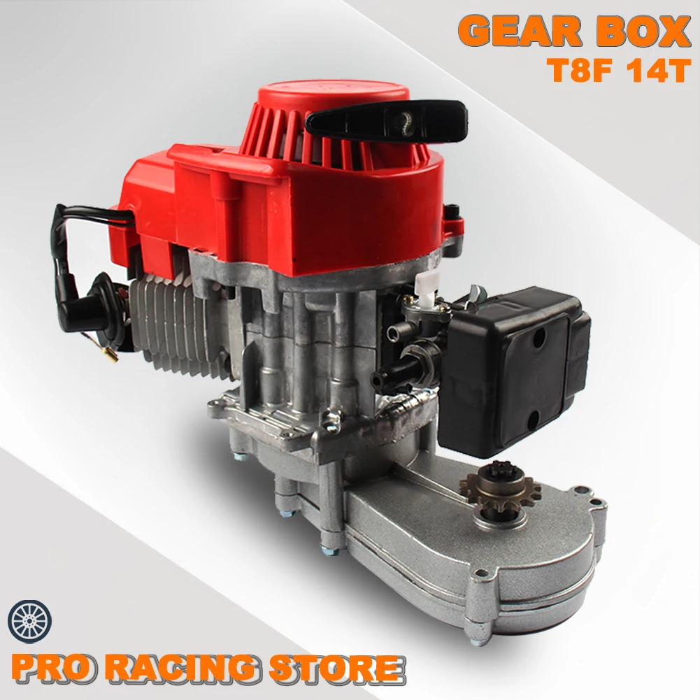 2-тактный двигатель 49CC с шестерней T8F 14t легко запустить карманный велосипед