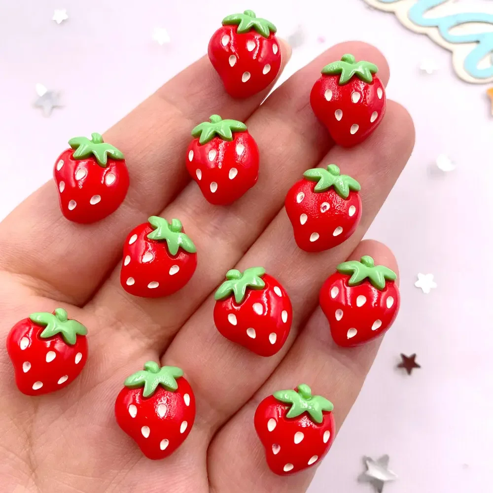 

30 шт. Красивые мини-фигурки клубники из смолы Toiewy