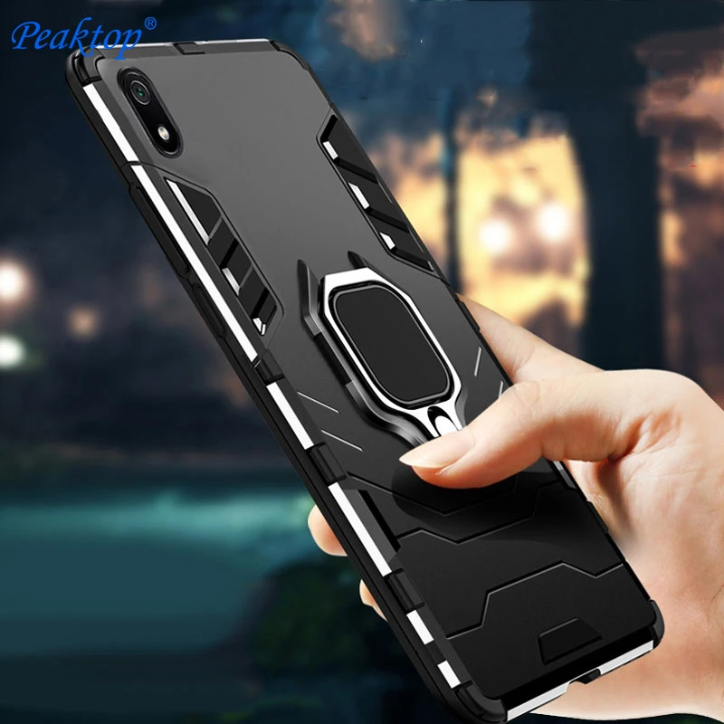 Shockproof Armor Case For Xiaomi Redmi 7A 7 Note 7 7S 8 Pro Stand Ring Phone Cover for Xiaomi A3 A2 Lite Mi 9T Mi 9 SE