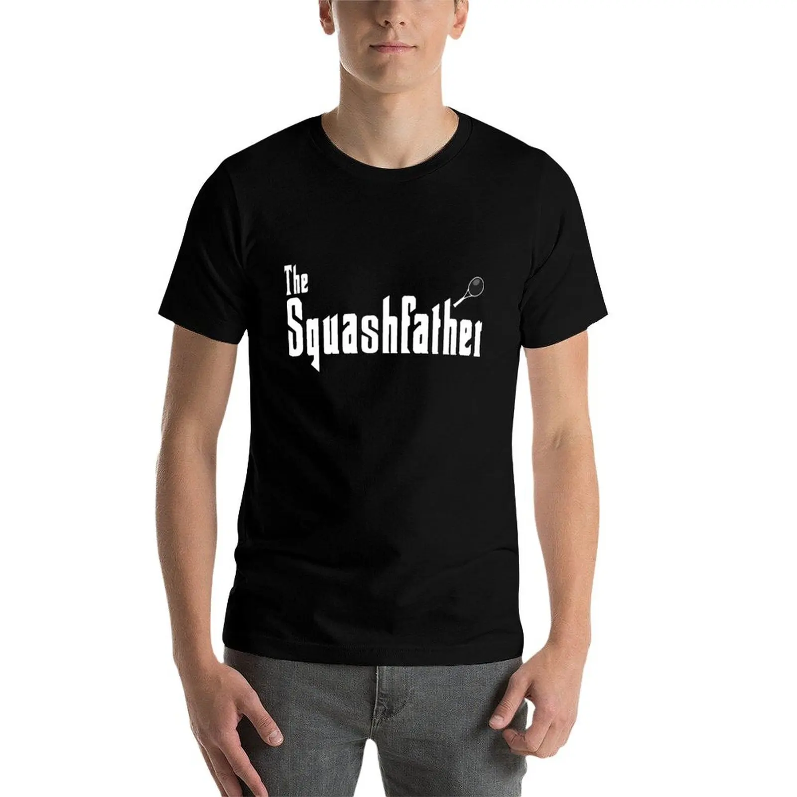 Фото Футболка с персонализированным принтом шрифта Футболка Squash The with Squash Футболка Court белая рубашка игрока Squashfather №3
