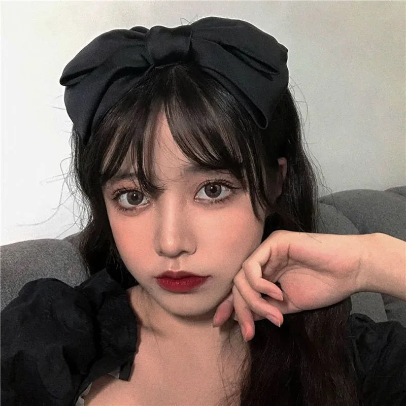 

Ободок для волос женский атласный двухслойный, элегантный обруч с большим бантом и яркой поверхностью, модный аксессуар на голову