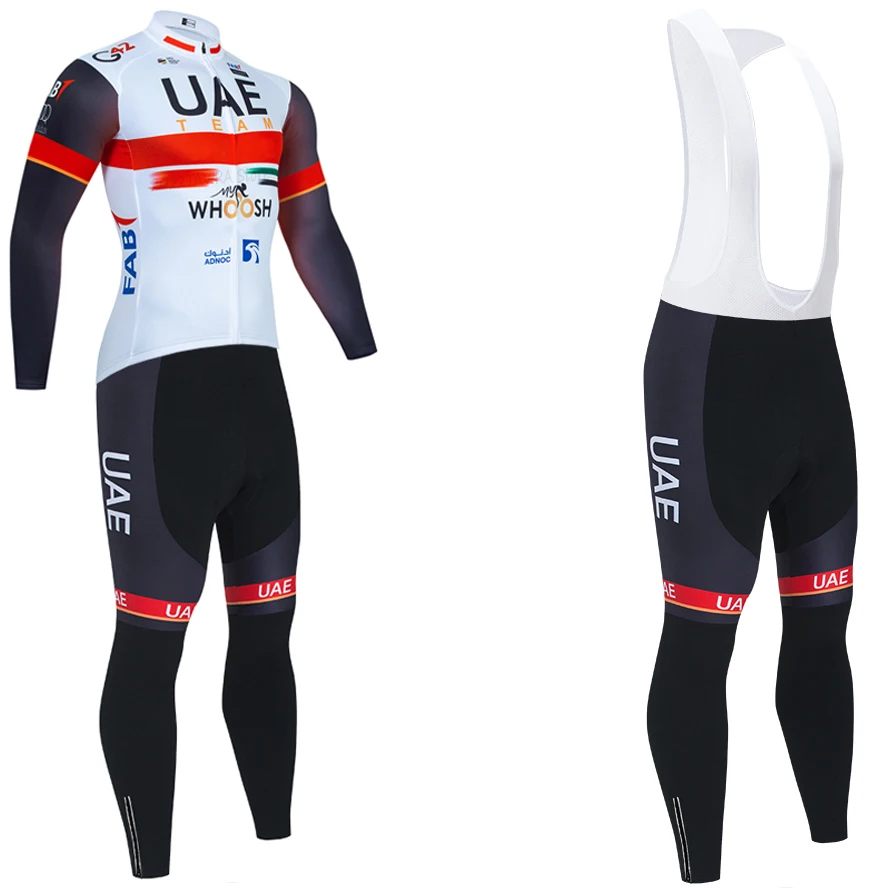 

2022 UAE Cycling Team Jersey Bike Maillot Sportswear 20D Winter Pants Ropa Ciclismo Thermal Fleece Bicycle Jersey Clothing Suit