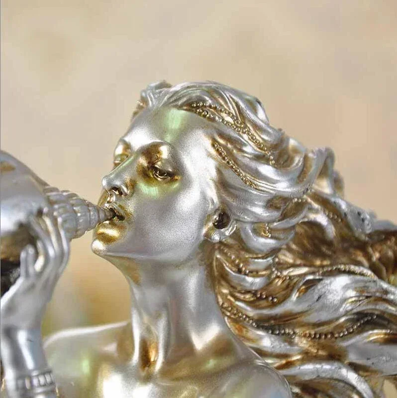 Статуэтка в средиземноморском стиле статуэтка Русалка из смолы для украшения