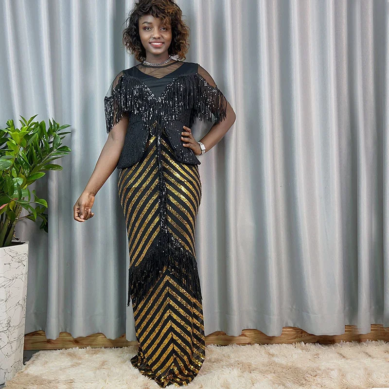 

Women's Dress 2023 New Fashion New Women's Sequin Dress Slim Fit Fishtail Long Sleeve V-neck Slim Fashion Evening Dress