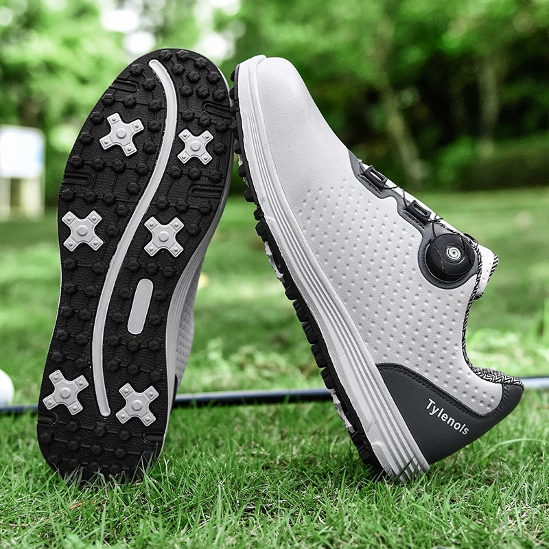 

Professional Big Size 37-46 Golf Shoes for Men Quick Lacing Male Golfer Athletic Shoes Training Sneakers Grass Walking Shoes