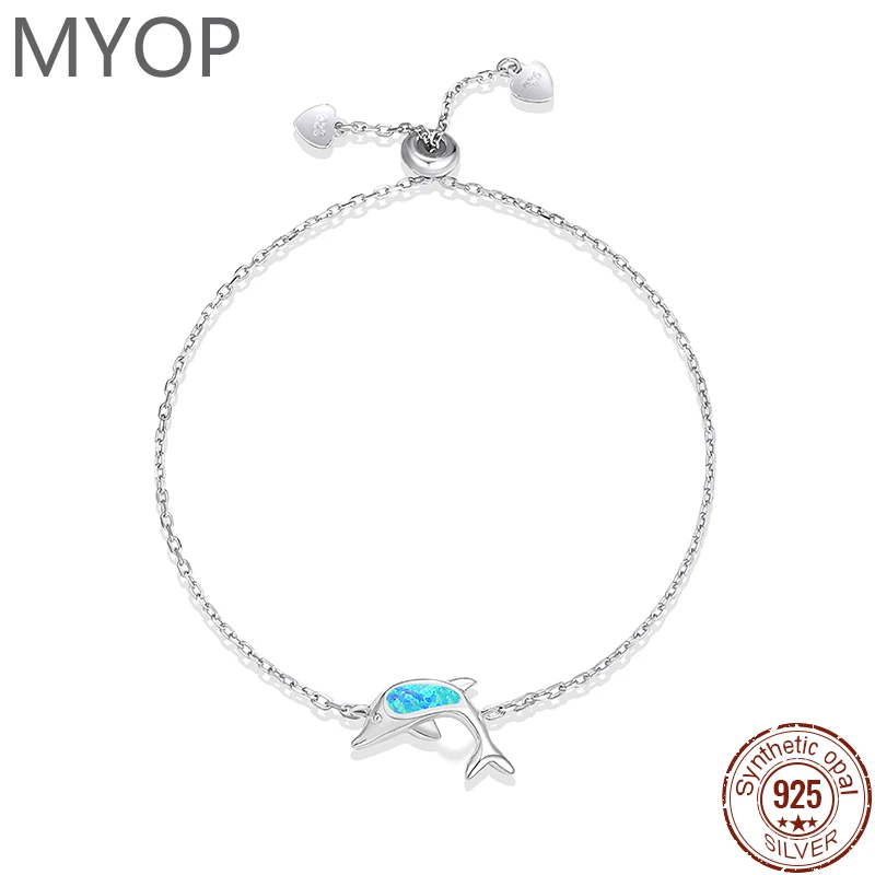 

MYOP Synthetic OPAL Blue Dolphin Bracelet To Celebrate Christmas And Enjoy The Shining, Warm Winter Stories