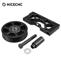 nicecnc smog air pump idler pulley with bracket kit for ford mustang 5 0l 1979 1995 aluminum and bearing steel car accessories