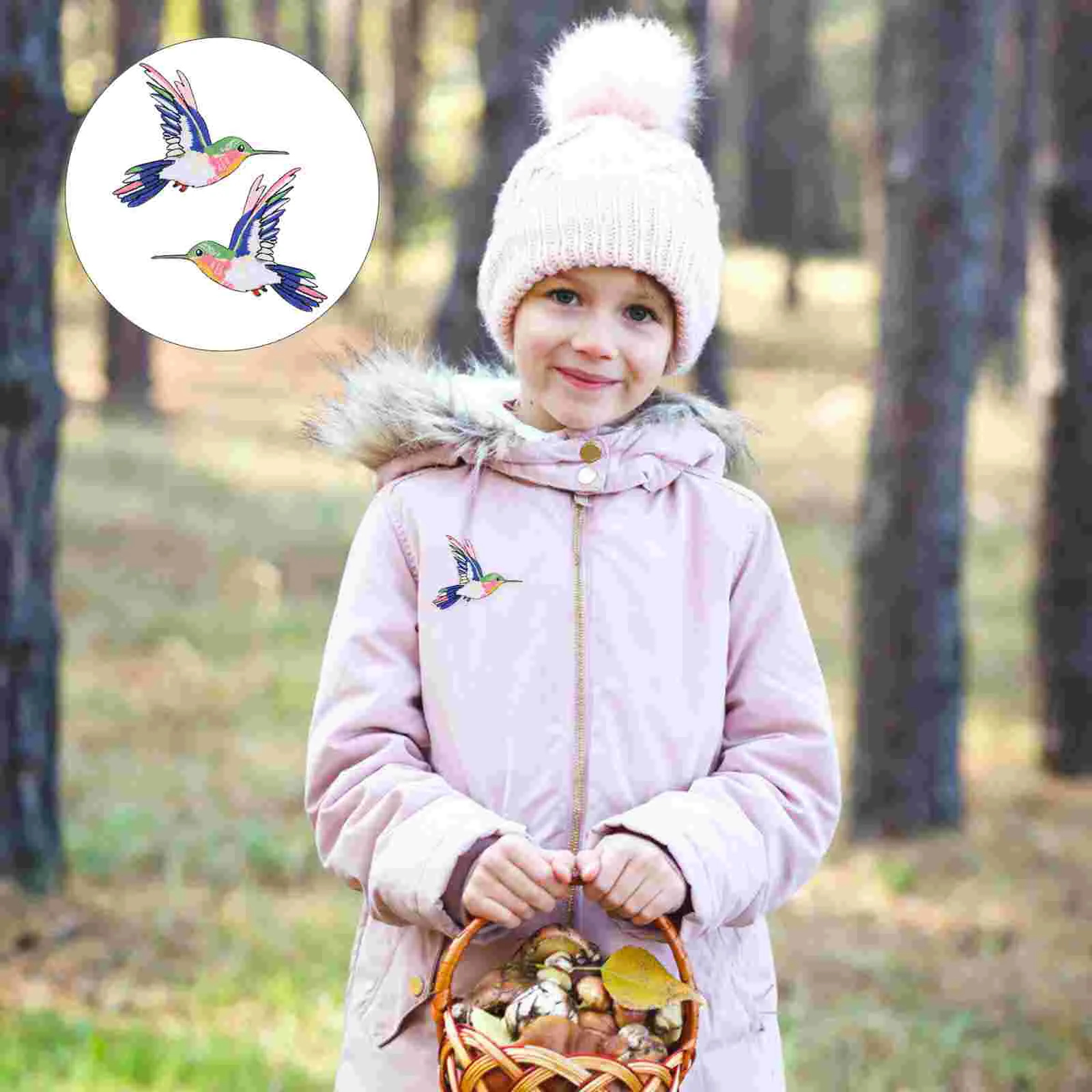 

Patches Hummingbird Patch Sewing Clothing Embroidered Embroidery Iron Bird Animal Sew Paste Diy Applique Clothes Decorative Kids