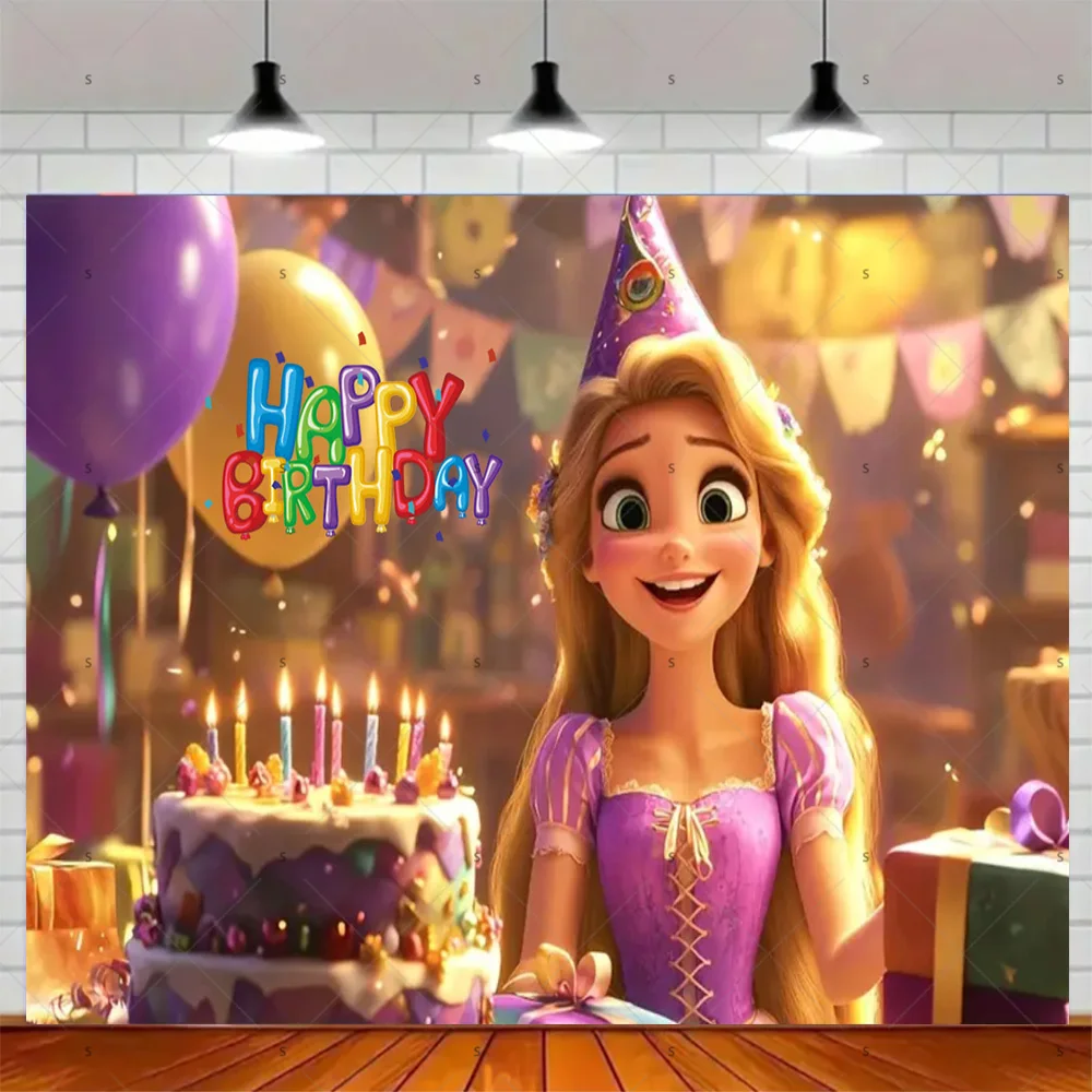 Disney Запутанная история принцессы Рапунцель для девочек, фон для дня рождения, украшения, баннер, фон, декор, фотосессия, подарок для ребенка якоб и вильгельм гримм рапунцель