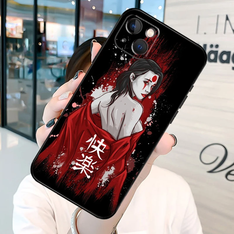 Японский традиционный чехол Geisha для телефона iPhone 13 12 11 Pro Max 8 6 7 Plus SE 2020 XR X XS MAX