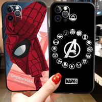marvel spiderman phone cases for iphone 11 12 pro max 6s 7 8 plus xs max 12 13 mini x xr se 2020 funda carcasa coque back cover