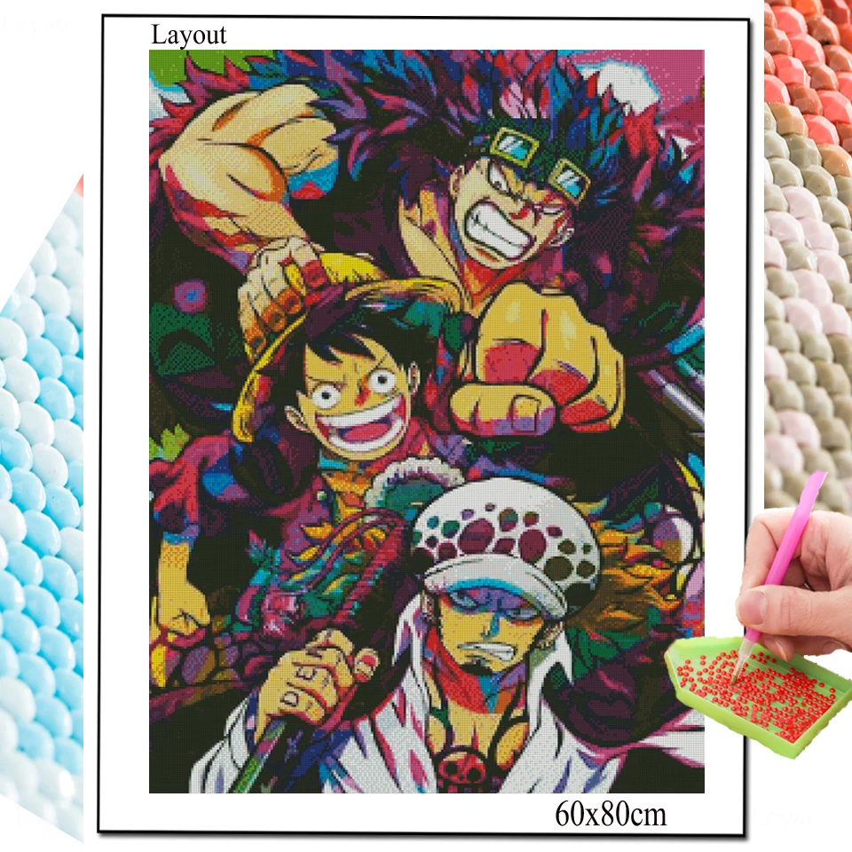 Roronoa Zoro One Piece японское аниме алмазная живопись 5d полная Алмазная мозаика вышивка