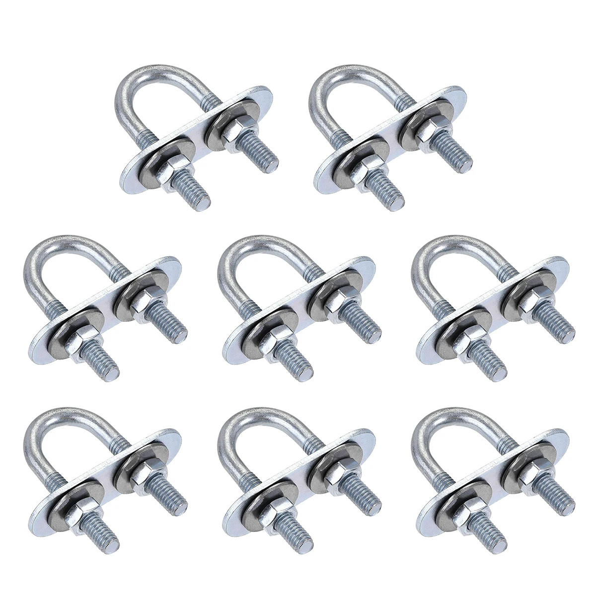 Uxcell 8 комплектов M6 U-Bolt стальные круглые U-образные трубы зажимы крепежи с