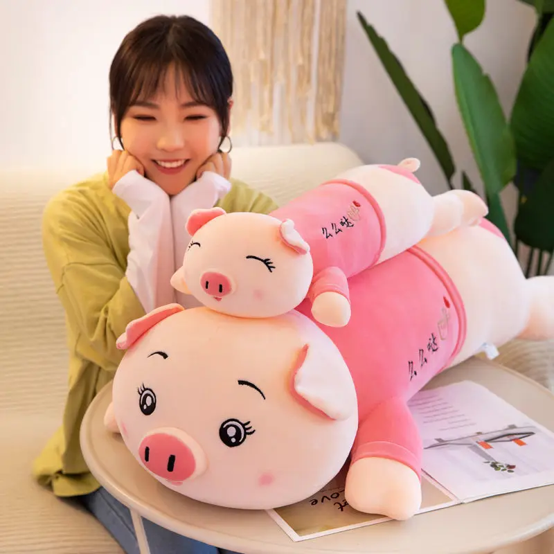 

60/80/100 см Милая свинка Мягкая кукла искусственная животная мягкая плюшевая подушка для детей Детский успокаивающий подарок на день рождения Kawaii