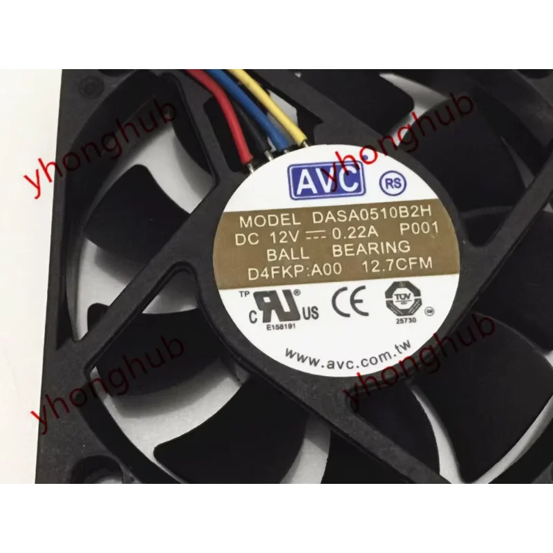 AVC DASA0510B2H P001 Вентилятор охлаждения сервера постоянного тока 12 В 0 22 А 50x50x10 мм