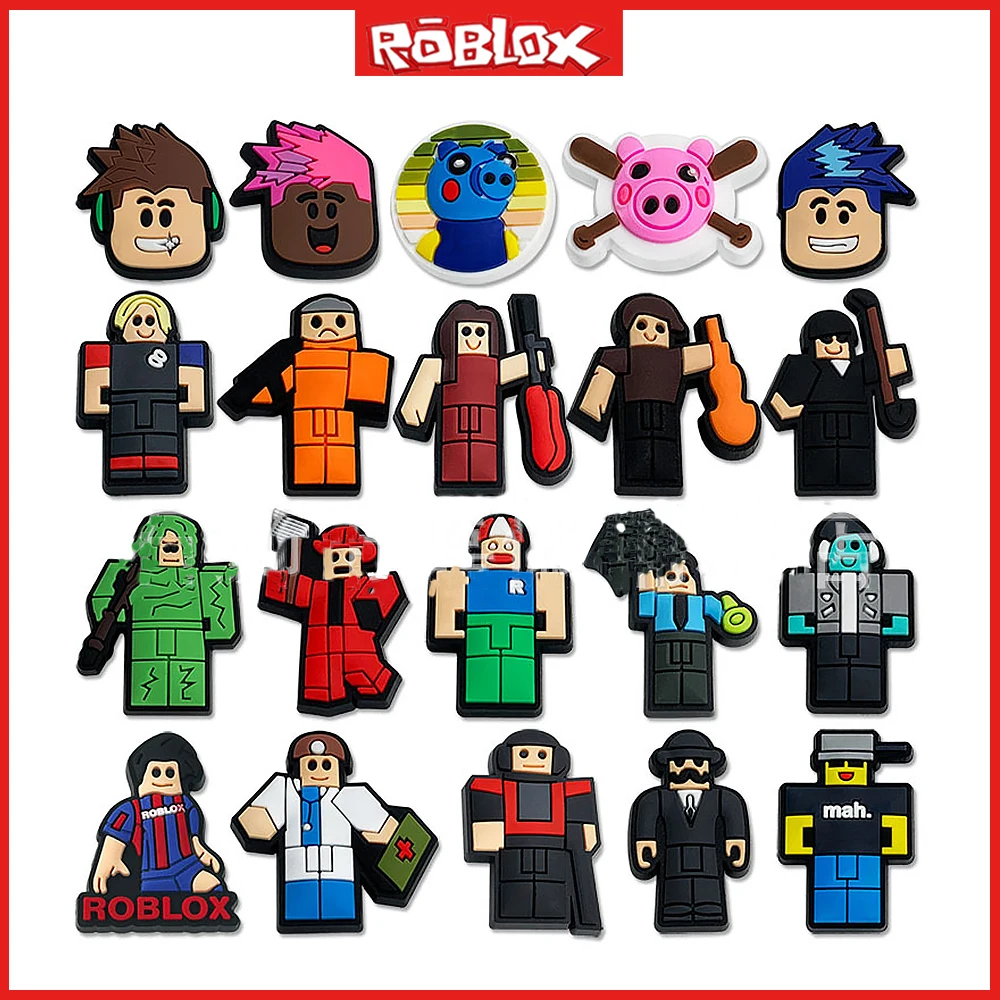 

Game Roblox Student Crocs Diy Cartoon Accessory Pvc Drip Plastic Shoe Buckle Detachable Decorative Buckle Birthday Christmas