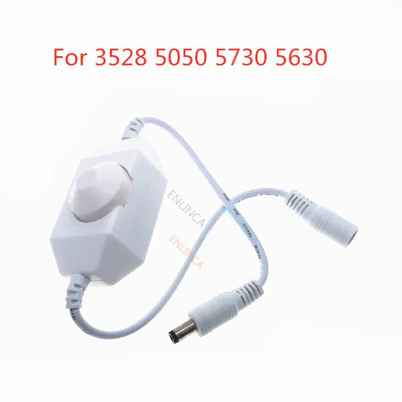 

LED Dimmer Switch Brightness Adjust Controller for 3528 5050 5730 5630 Single Color Strip Light DC 12V 24V Black/White