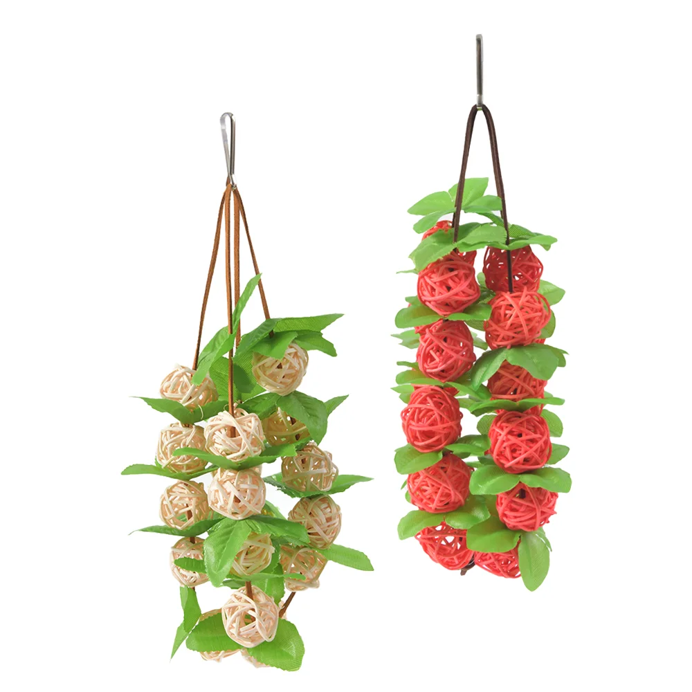 

1Pc Rattan Ball Funny Parrots Supplies Interactive Toys Bird Accessories Parrot Items Bird Toy