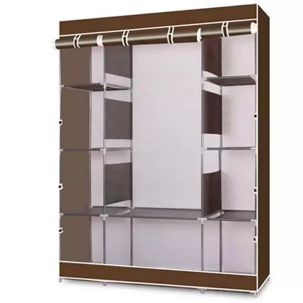 

4-Layer 10 Lattices Non-Woven Fabric Wardrobe Coffee