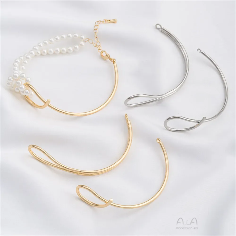 Полукруглый браслет 14-каратное золото аксессуары ручная работа сделай сам