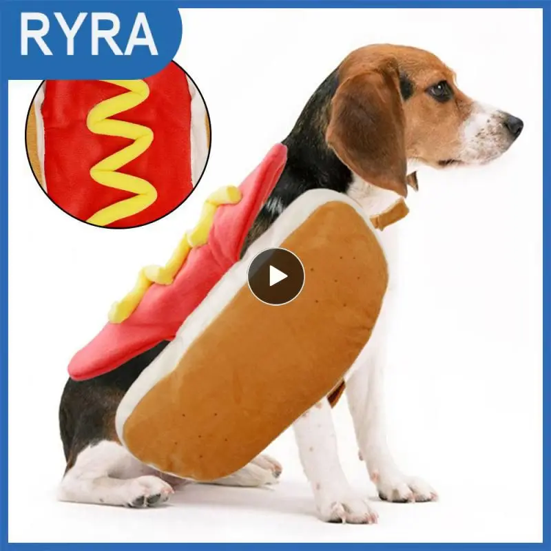 

Practical Hot Dog Clothes S/M/L Creative Sausage Dog Costume Keep Warm Funny Dog Clothes Halloween Christmas Party Pet Products