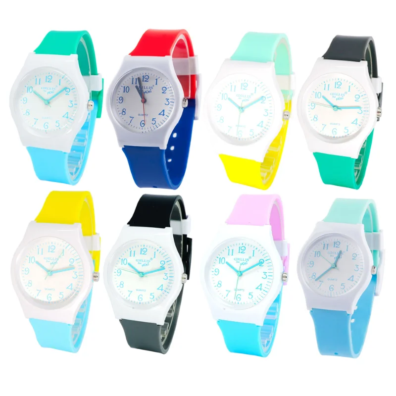 Fashion Kids Watches Waterproof Colorful Boys Girls Watches Teenagers Student Sport Wristwatch Soft Silicone Band Children Watch enlarge
