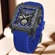 LIGE Men Watches Top Brand Luxury Hollow Square Sport Watch For Men Fashion Silicone Strap 30M Waterproof Quartz WristWatch+box Other Image