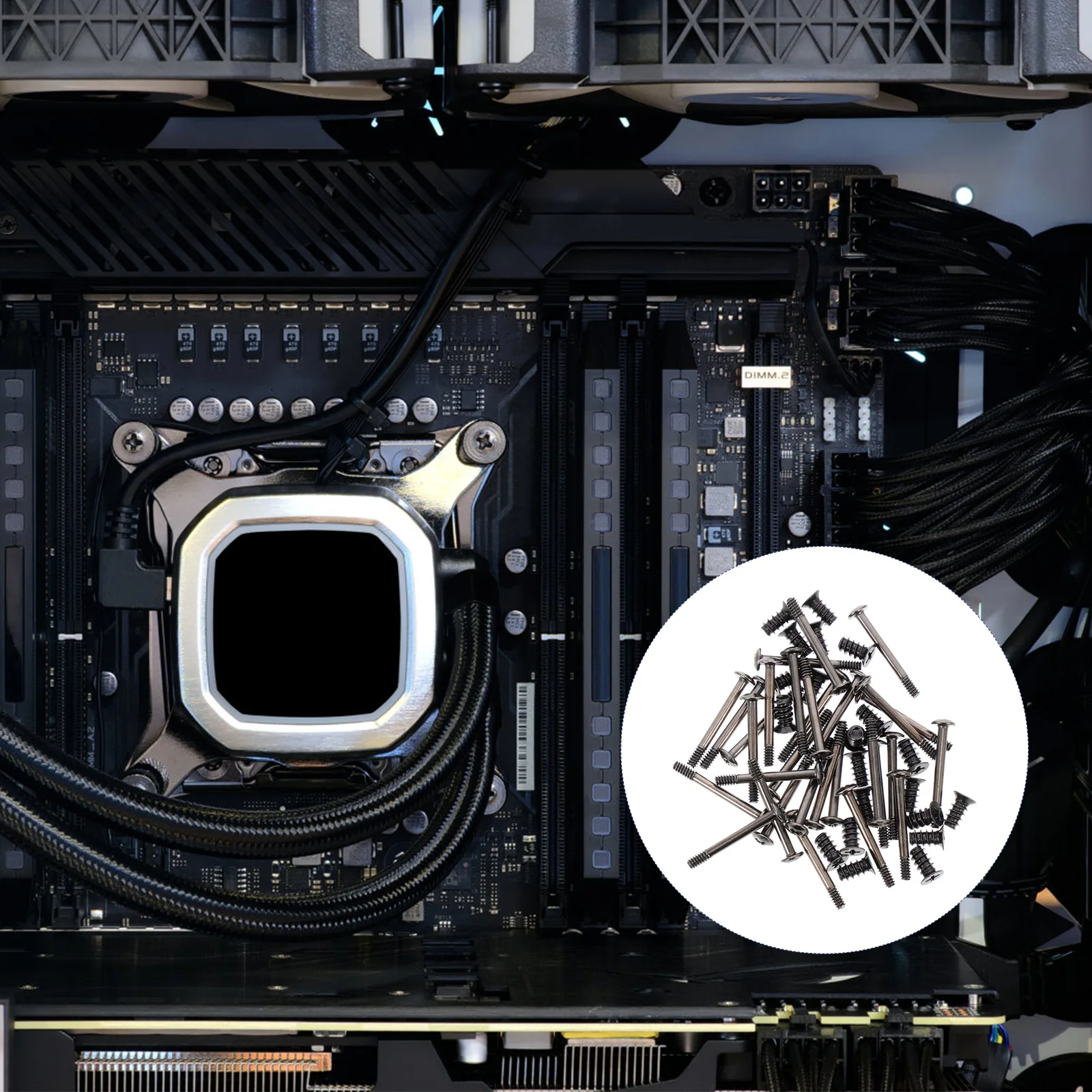 

Fan Screws Case Screwset Computer Kit Pc Mount Flat Radiator Tapping 120Mm Shortself Rubber Standoffs Motherboard Chassis Shell