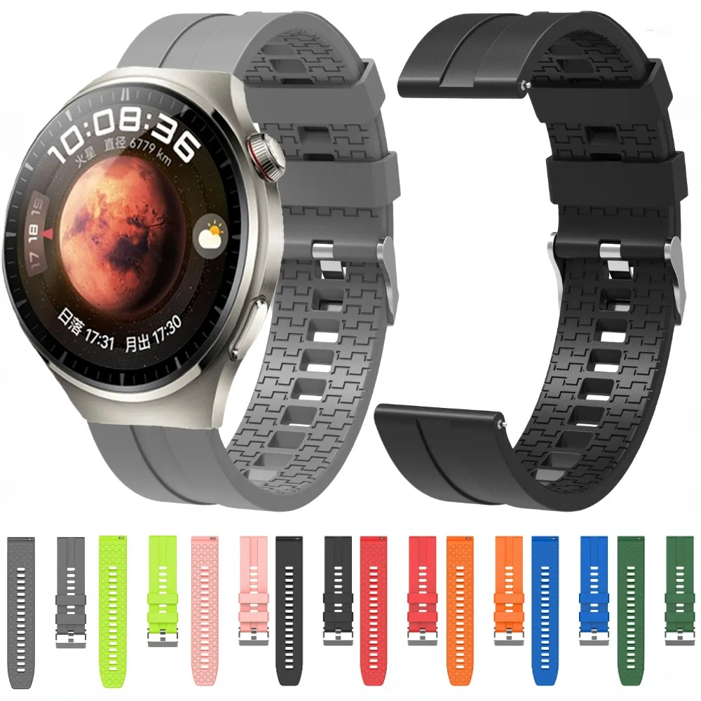 

22mm 20mm Silicone Strap for Huawei Watch 4/GT3 Pro GT 2 2e 3 46mm Wristband for Samsung Watch 3/4/5/6/Gear S3/Amazfit GTR/GTS 4