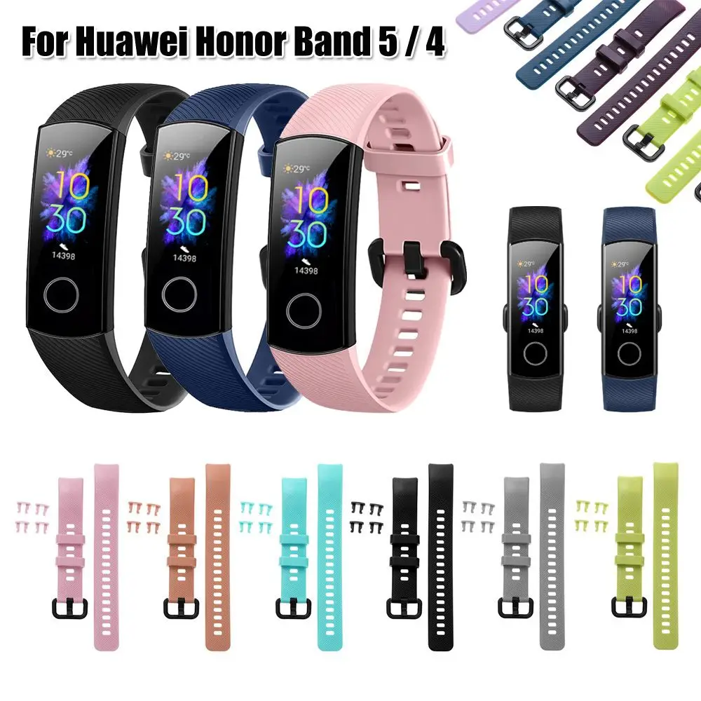 

Classic Wristbands Sports Colorful Replacement Strap For Honor Band 5 4 Silicone Watch Band