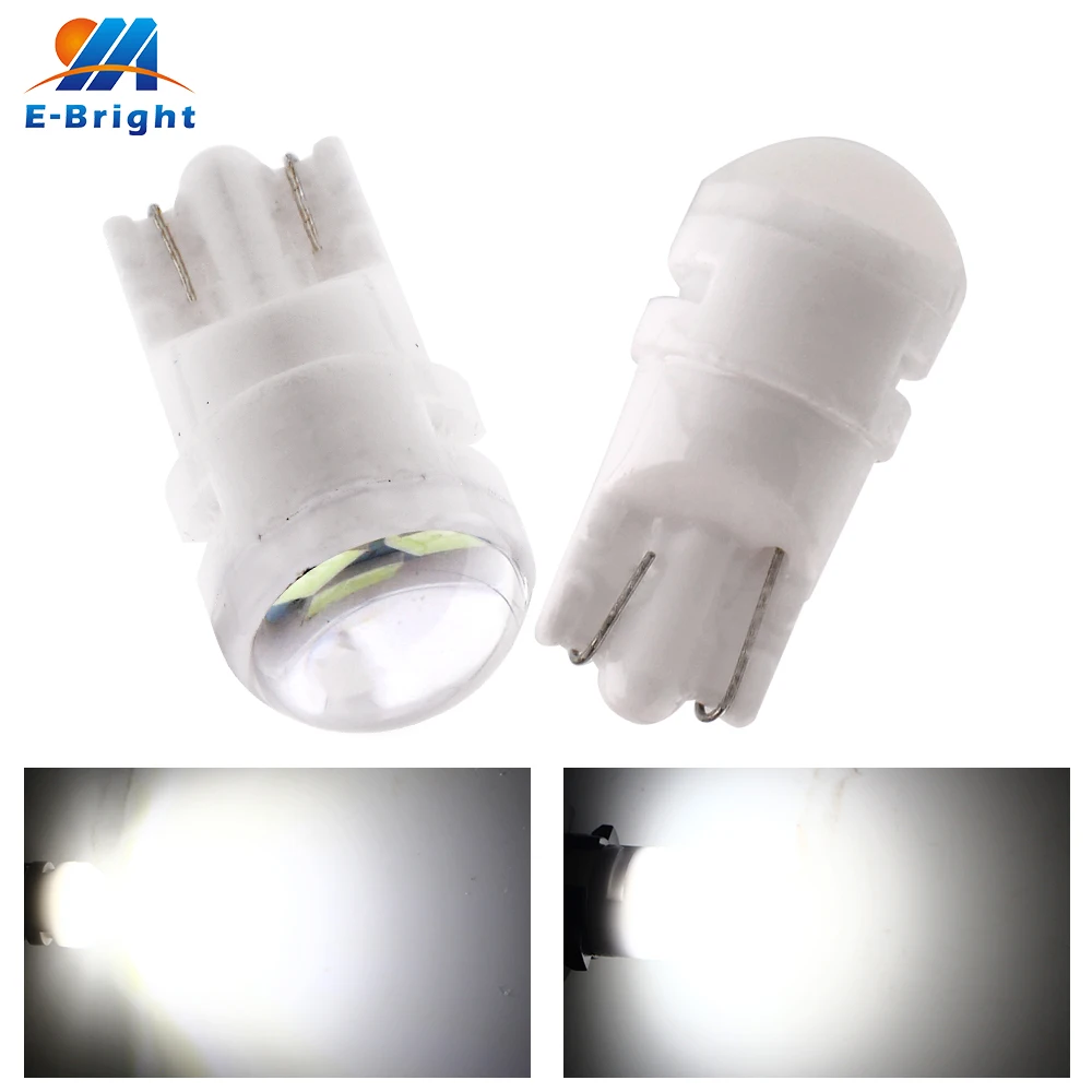 100 шт. W5W 194 168 DC 12V Керамический T10 2835 3 smd СВЕТОДИОДНЫЙ прозрачный противотуманный