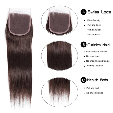 Кружевной передний парик, цвет коричневый - изображение